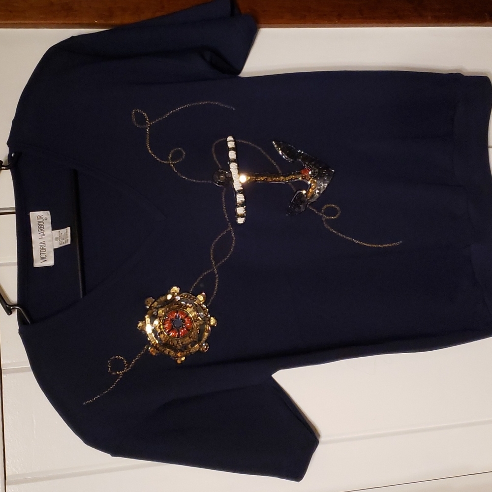 VIctoria Harbor vintage nautical inspired top